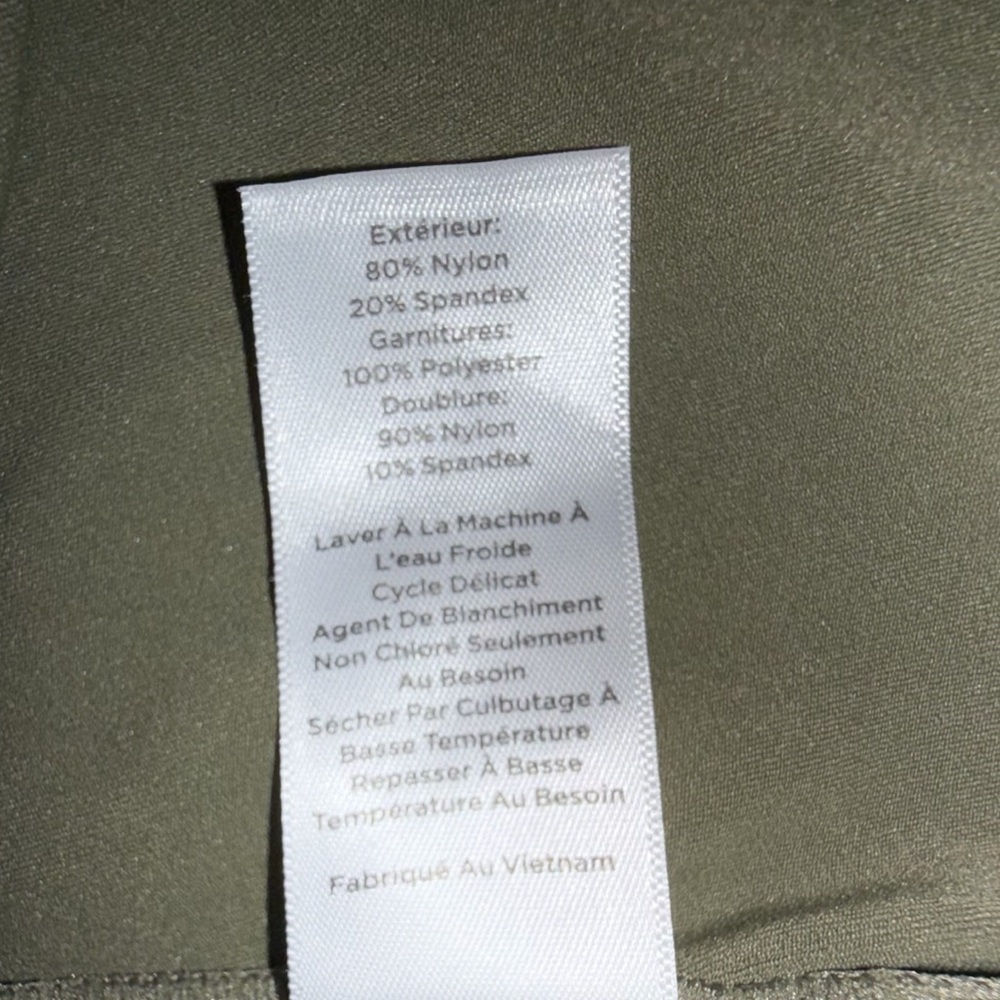 TALBOTS Performance Interlock Tank with Bra - XL Olive Branch - Picture 9 of 12